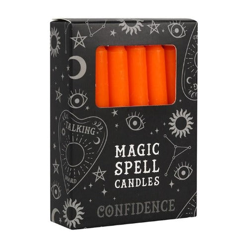 12pk Orange Confidence Spell Candles